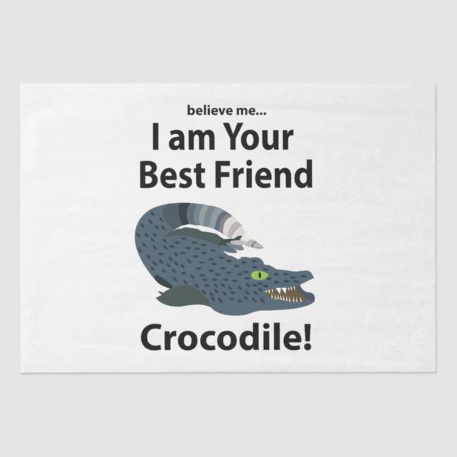 Papel De Seda Crocodilo Alligator Funny Crocodilo (Frente )
