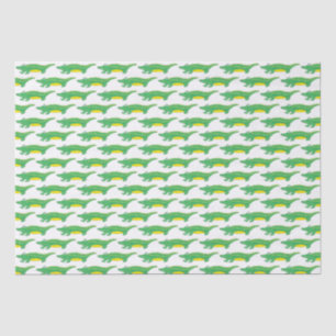 Papel De Seda Crocodilo crocodilo de crocodilo verde amarelo