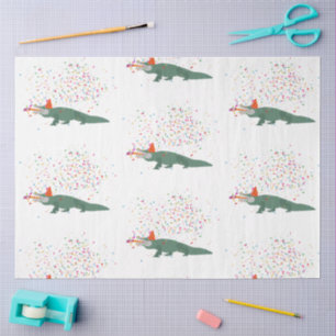 Papel De Seda Crocodilo de Alligador - Animais com Festa