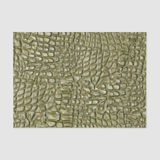 Papel De Seda Crocodilo Impressão Dourado Verde