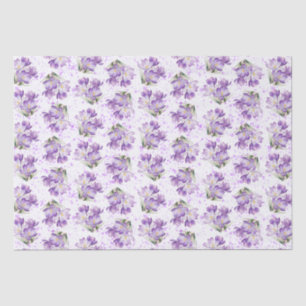 Papel De Seda Crocus Primavera Floral
