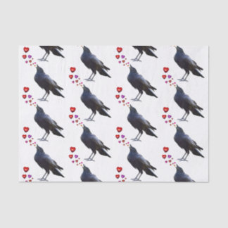 Papel De Seda Crow Hearts Tissue Paper