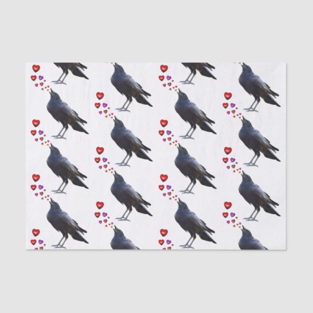 Papel De Seda Crow Hearts Tissue Paper (Frente )