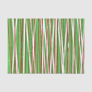 Papel De Seda Cruz de Natal, vermelha e verde
