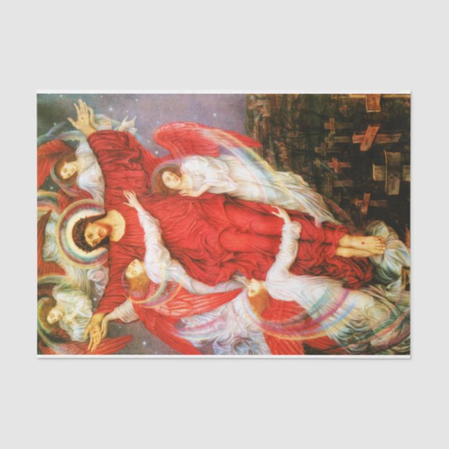 Papel De Seda Cruz Vermelha (Crucificação de Jesus Cristo) (Frente )