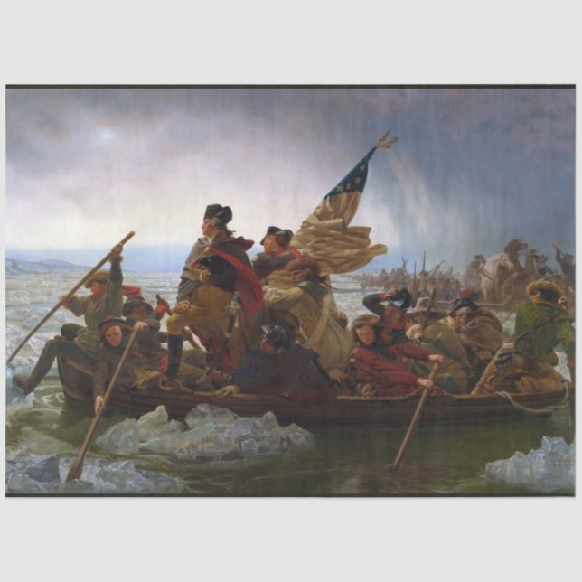 Papel De Seda Cruzando Delaware 1776: General George Washington (Frente )