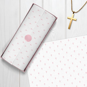 Papel De Seda Cruzes - Rosa