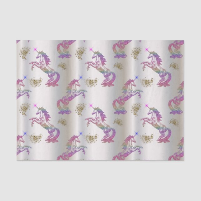 Papel De Seda Crystal Rainbow Unicorns (Frente )