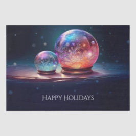 Papel De Seda Crystal Snowballs Holiday Tissue Paper