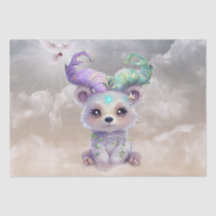 Cubo de urso mágico com brilho pastel.