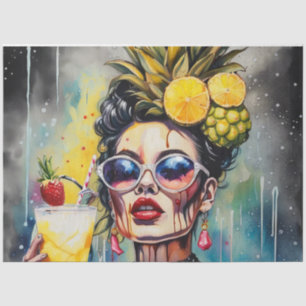 Papel De Seda Cuecas coquetéis - Decoupage de Pina Colada