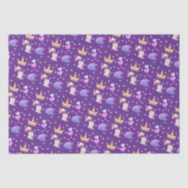 Papel De Seda Cujo unicórnio arco-íris é aniversário de criança