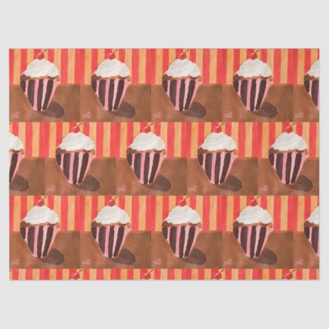 Papel De Seda Cupcake with Vanilla Frosting (Frente )