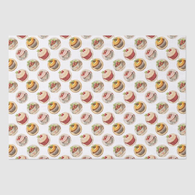 Papel De Seda Cupcakes 10 (Frente )