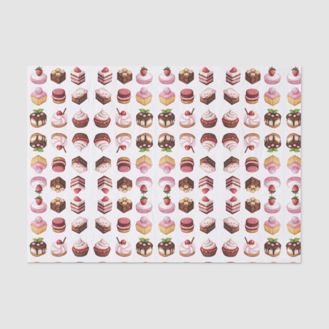 Papel De Seda Cupcakes e doces (Frente )