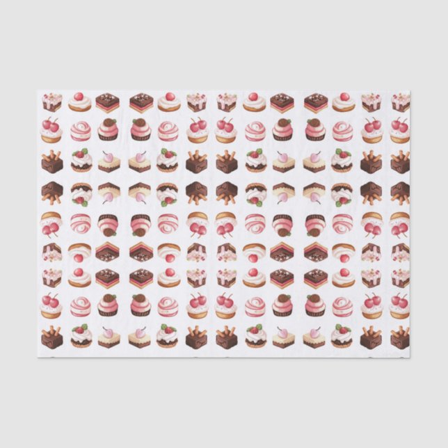 Papel De Seda Cupcakes e doces (Frente )