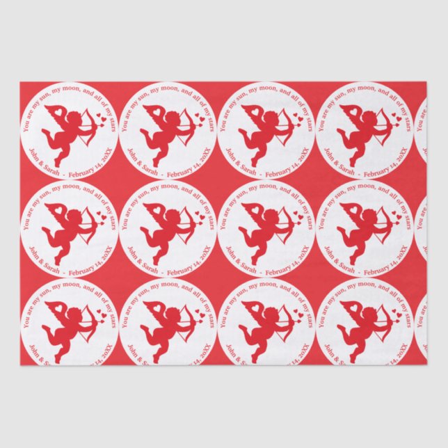 PAPEL DE SEDA CUPID RED LOVE VALENTINE`S DAY (Frente )