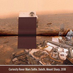 Papel De Seda Curiosity Rover Mars Dusty Selfie em Monte Sharp