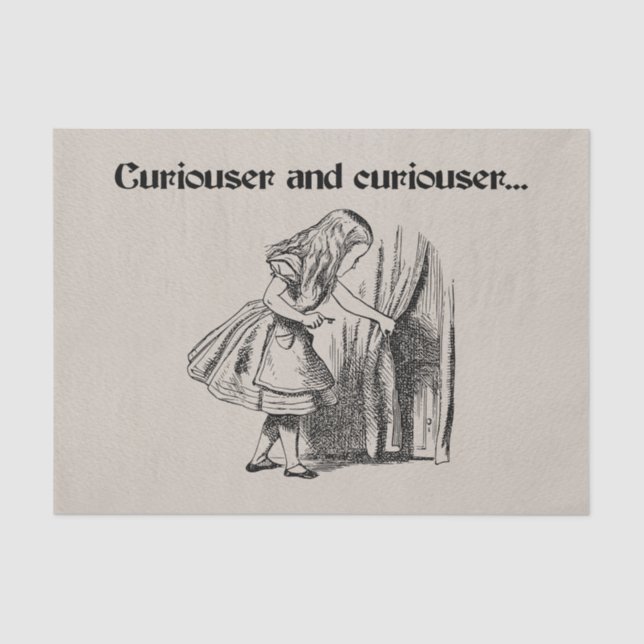 Papel De Seda Curiouser e Alice Curiosa com Chave (Frente )