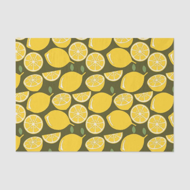 Papel De Seda Curta Diversão Moderna de Lemon Yellow (Frente )