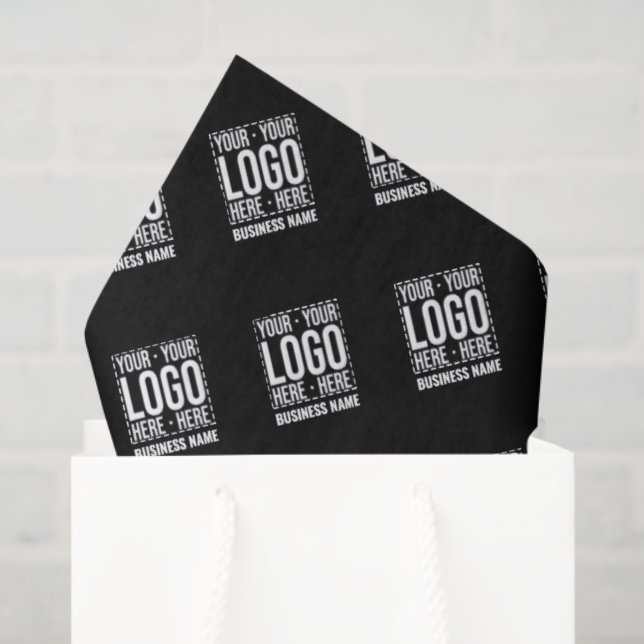 Papel De Seda Custom Business Logo Corporate Company Modern Cool (Sacola de presentes)