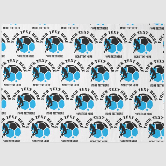 Papel De Seda Custom Football Girl kid's Football Birthday party (Frente )