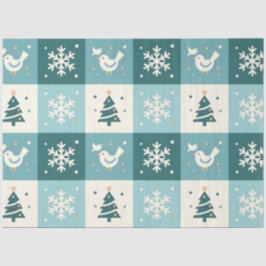 Papel De Seda Cute Birds & Snowflakes Christmas Winter Decoupage