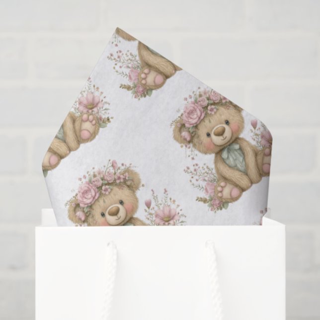 Papel De Seda Cute Boho Animal Birthday Party (Sacola de presentes)