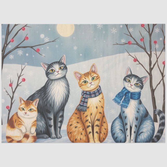 Papel De Seda Cute Cat Tissue Paper (Frente )