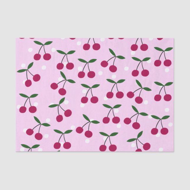 Papel De Seda Cute Cherry Tissue Paper (Frente )