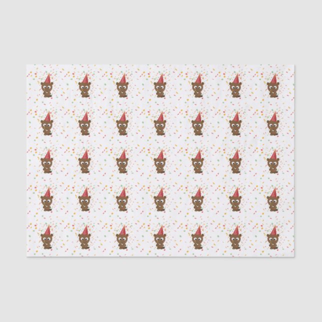 Papel De Seda Cute Confetti Party Beaver (Frente )