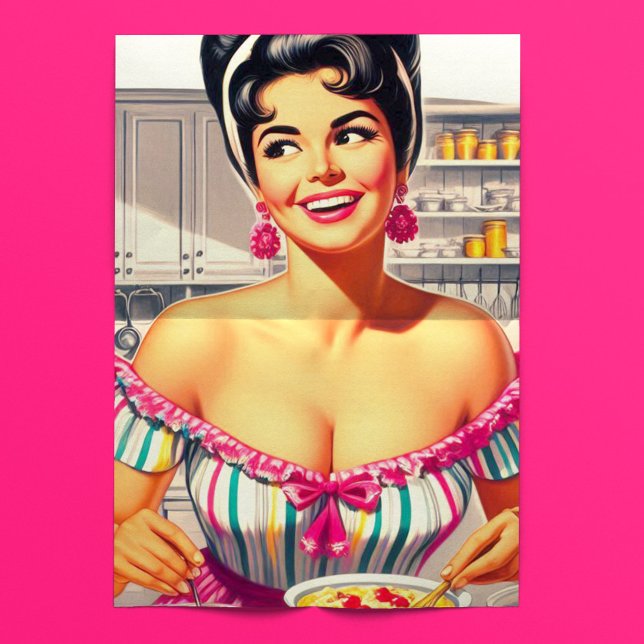 Papel De Seda Cute Cozinha Retro Pin-up (Criador carregado)