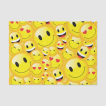 Cute Emoticon Happy Emoji Kids Party Paper