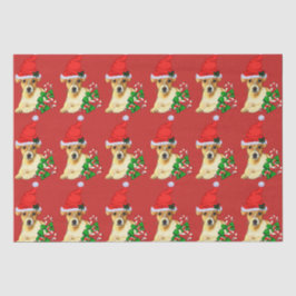 Papel De Seda Cute Jack Russell Terrier Natal