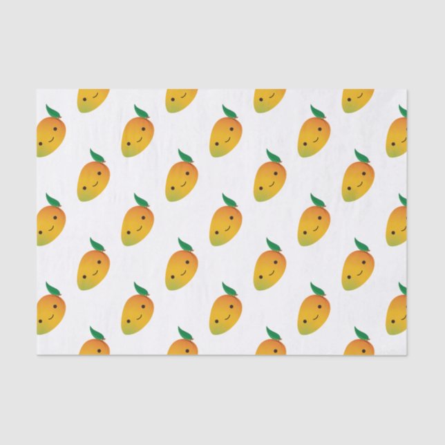 Papel De Seda Cute Kawaii sorrindo Mango (Frente )