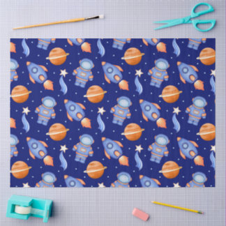 Papel De Seda Cute Kids Outer Space Astronaut