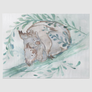 Papel De Seda Cute Koala & Baby Watercolor