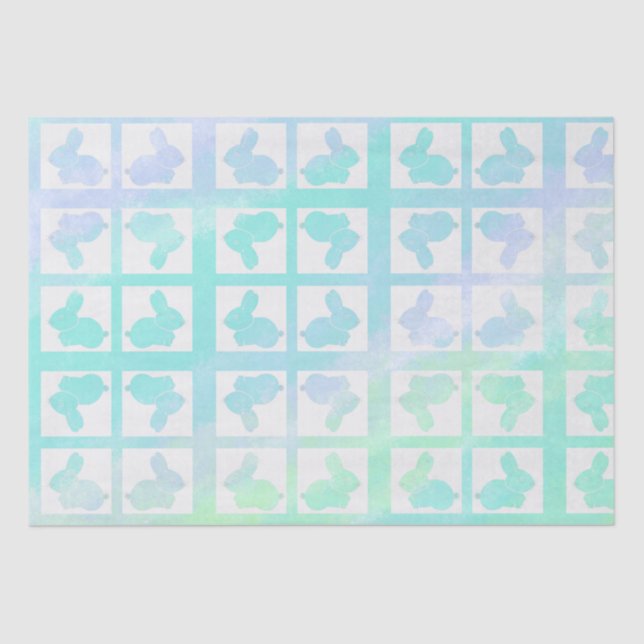 Papel De Seda Cute Kraft Paper Easter Bunny Rabbits (Frente )