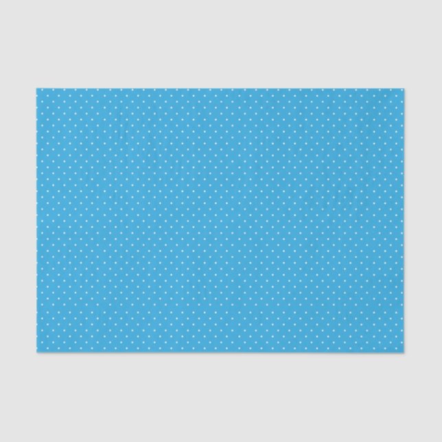 Papel De Seda Cute Light Blue Polka Dot Pattern (Frente )