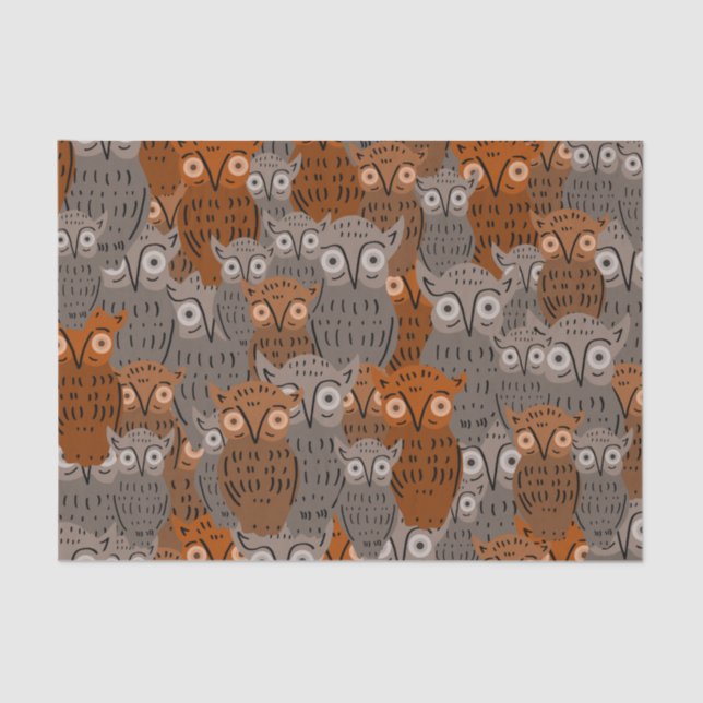 Papel De Seda Cute Owl Tissue Paper (Frente )