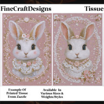 Cute Pastel Shabby Chic Bunny Pair EW8 Decoupage