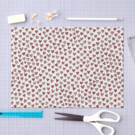 Papel De Seda Cute Pink Little Hearts Tissue Paper