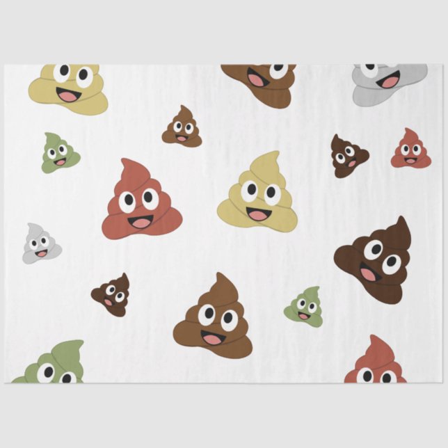 Papel De Seda Cute Poop emoji ideias engraçadas de presentes (Frente )