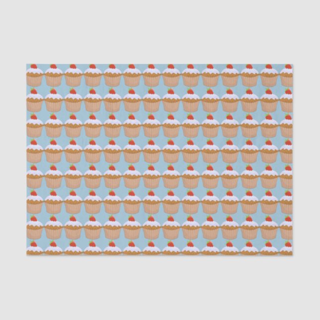Papel De Seda Cute Strawberry Bun Pattern (Frente )