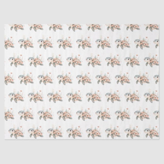 Papel De Seda Cute Turtle (Frente )