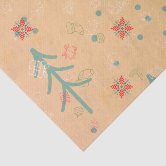 Papel De Seda Cute Yellow Christmas (Detalhes)