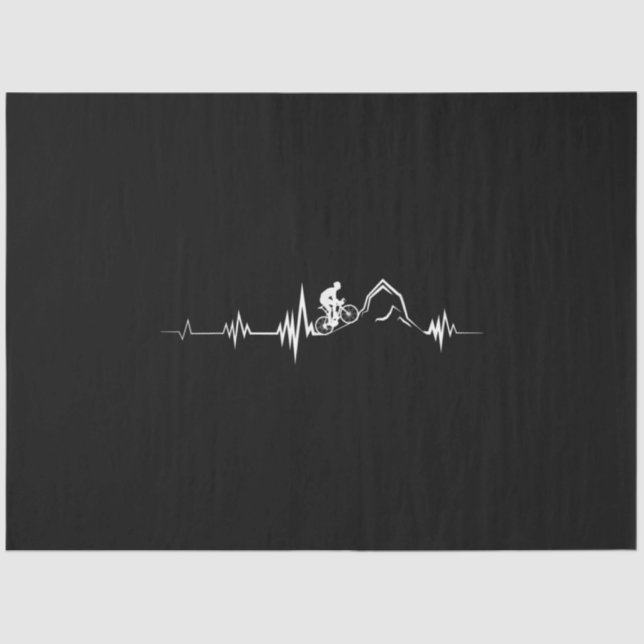 Papel De Seda Cycling Heartbeat Racing Bicycle Mountain Bike (Frente )