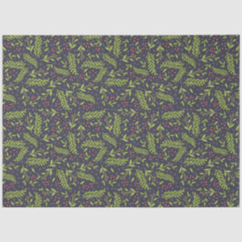 Papel De Seda Cypress Flocos de Neve Natal Berries Flores Vermel