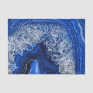 Papel De Seda Da ágata azul do índigo da noite pedra preciosa