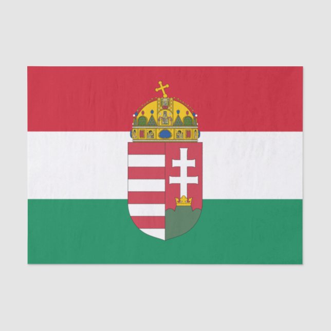 Papel de seda da Hungria, papel de seda da bandeir (Frente )